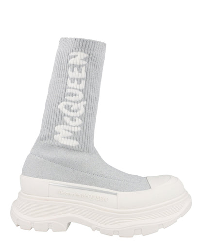 Alexander McQueen Women's Ribbed Tread Slick Boots