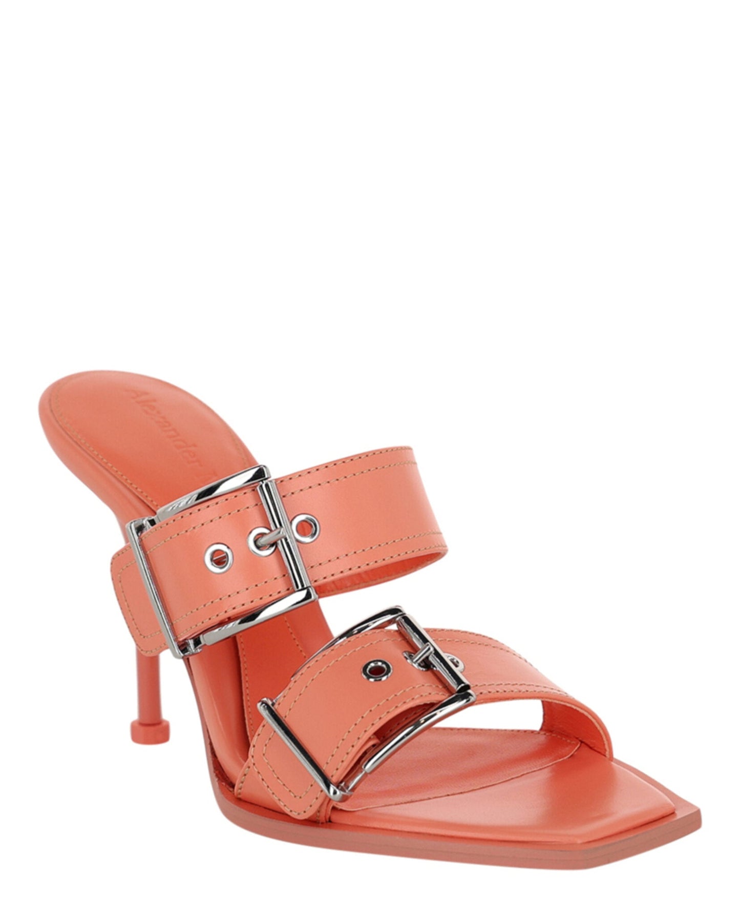 Alexander McQueen Women's Boxcar Leather Heel Sandals