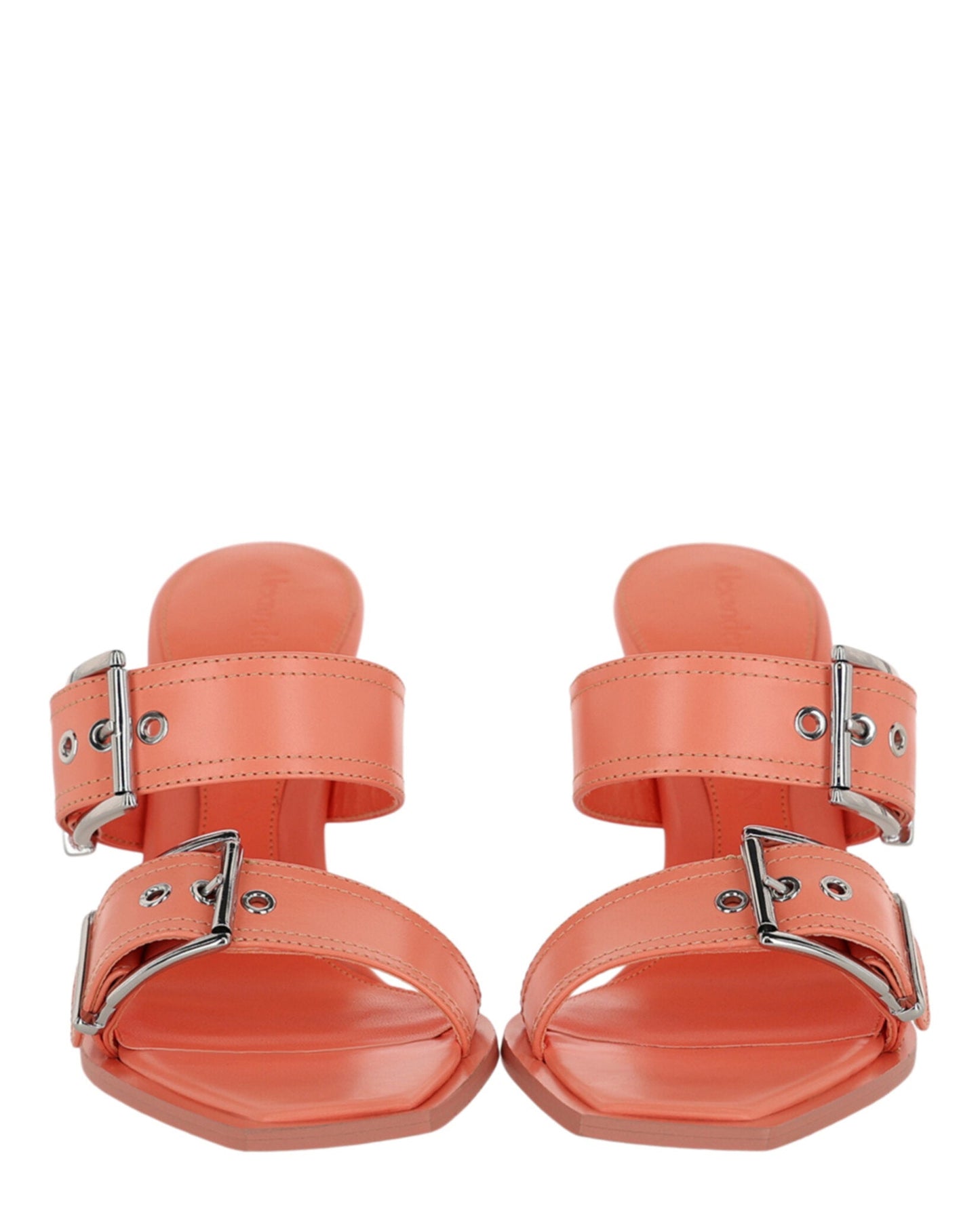 Alexander McQueen Women's Boxcar Leather Heel Sandals