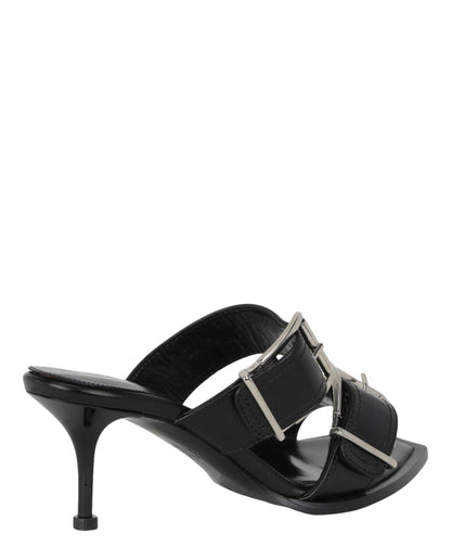 Alexander McQueen Double Buckle Punk Mules