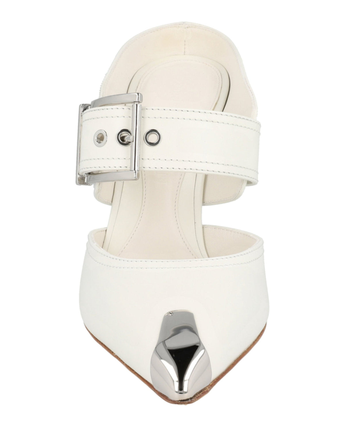 Alexander McQueen Buckle Leather Mules