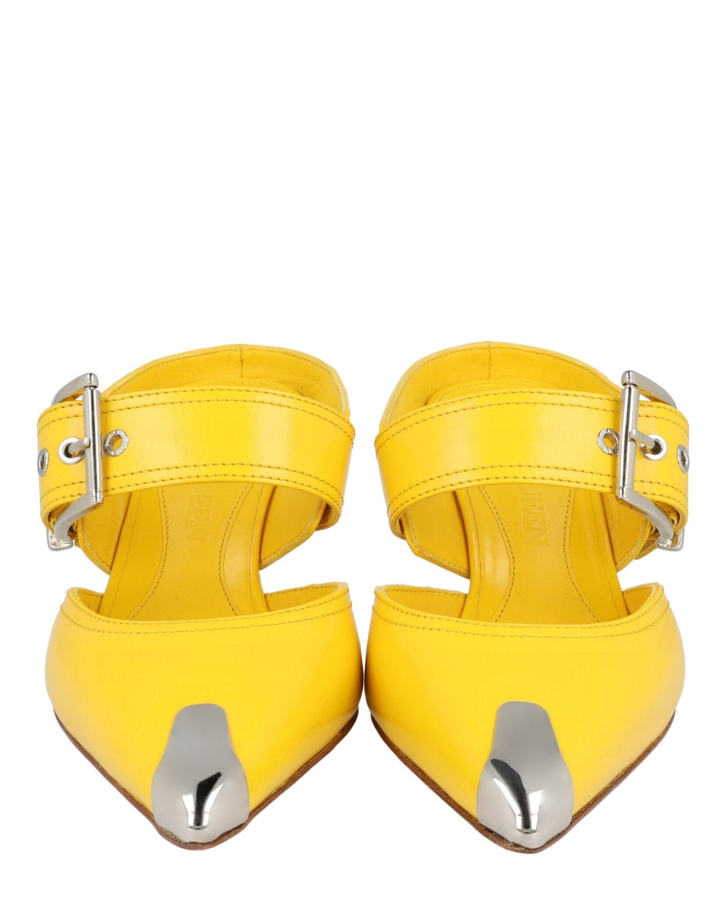 Alexander McQueen Buckle Leather Mules