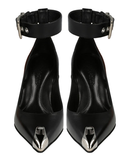 Alexander McQueen Buckle Leather Heels