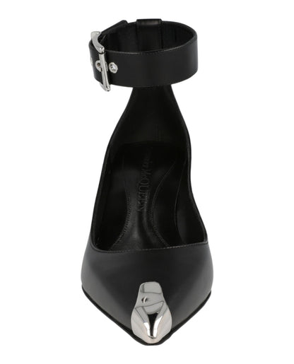 Alexander McQueen Buckle Leather Heels