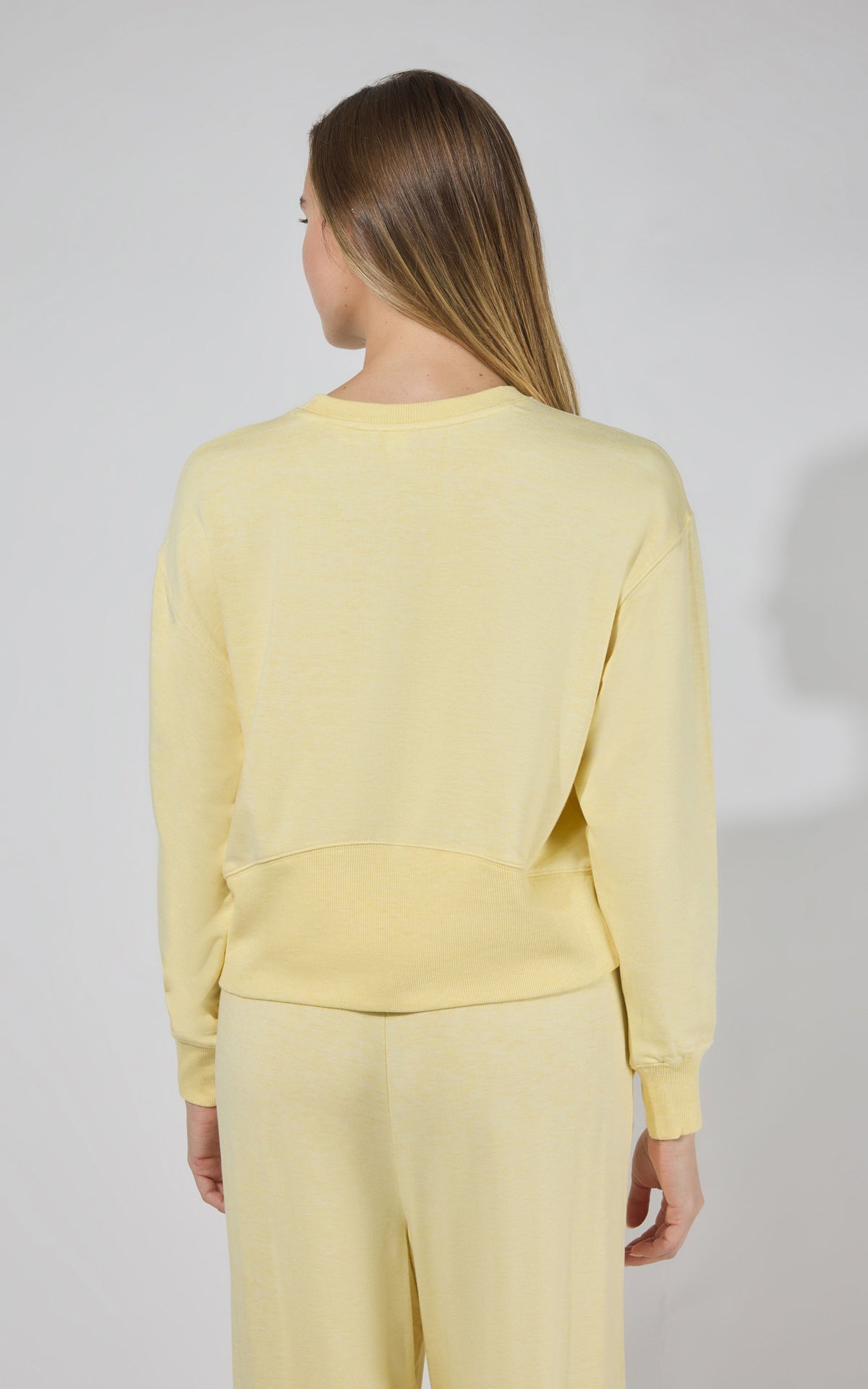 90 Degree by Reflex Modal Terry Crew Long Sleeve
