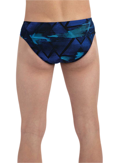 Dolfin Mens Reliance Eclipse All-Over Racer Brief - Blue - FINAL SALE