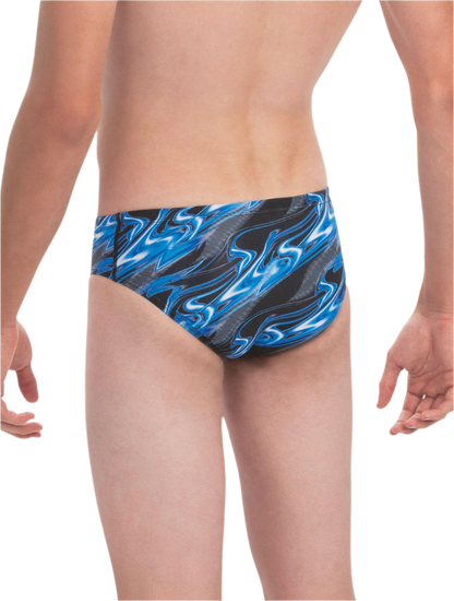 Dolfin Men's Reliance Inferno All-Over Racer Training Brief - Blue/ FINAL SALE