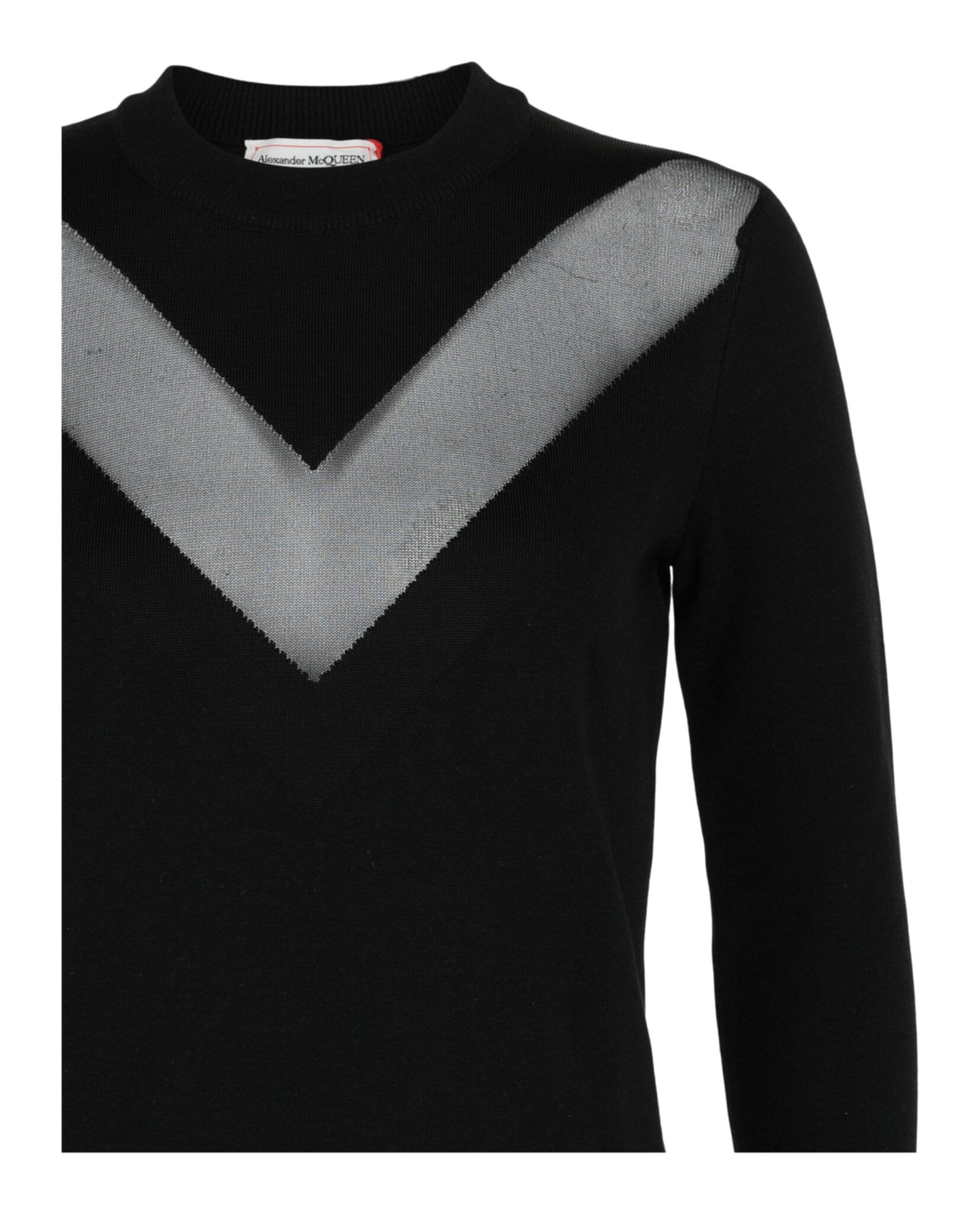 Alexander McQueen Sheer-Paneled Sweater