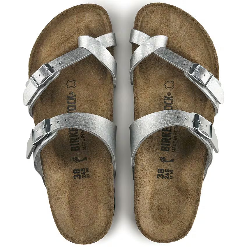 Birkenstock Women's Mayari Birko-Flor Silver Sandals