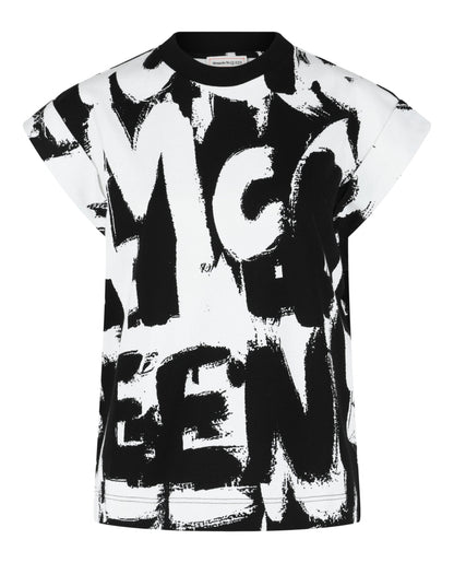 Alexander McQueen Graffiti Print T-Shirt