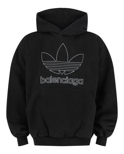 Balenciaga  X Adidas Oversized Embroidered Logo Hoodie