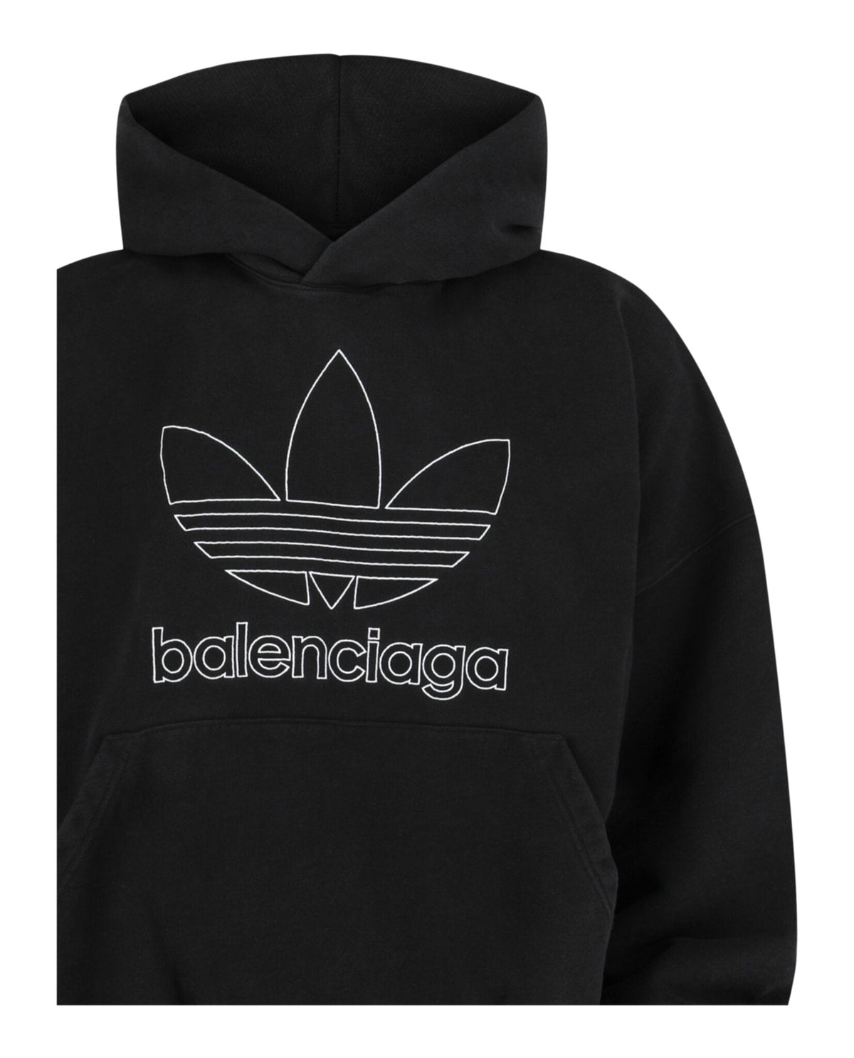 Balenciaga  X Adidas Oversized Embroidered Logo Hoodie