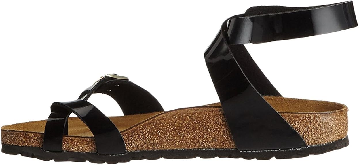 Birkenstock Yara Birko-Flor Patent Black Sandals