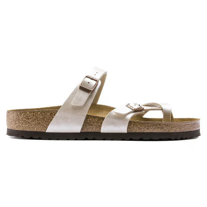 Birkenstock Women's Mayari Birko-Flor Graceful Pearl White Sandals