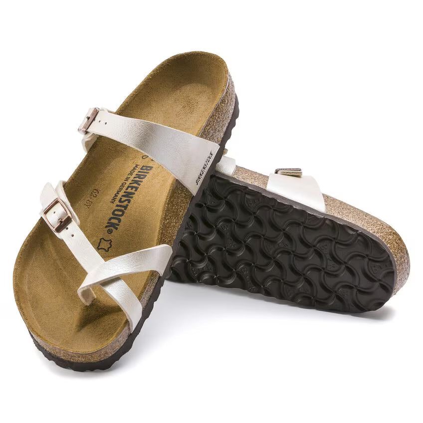 Birkenstock Women's Mayari Birko-Flor Graceful Pearl White Sandals
