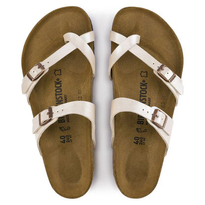 Birkenstock Women's Mayari Birko-Flor Graceful Pearl White Sandals