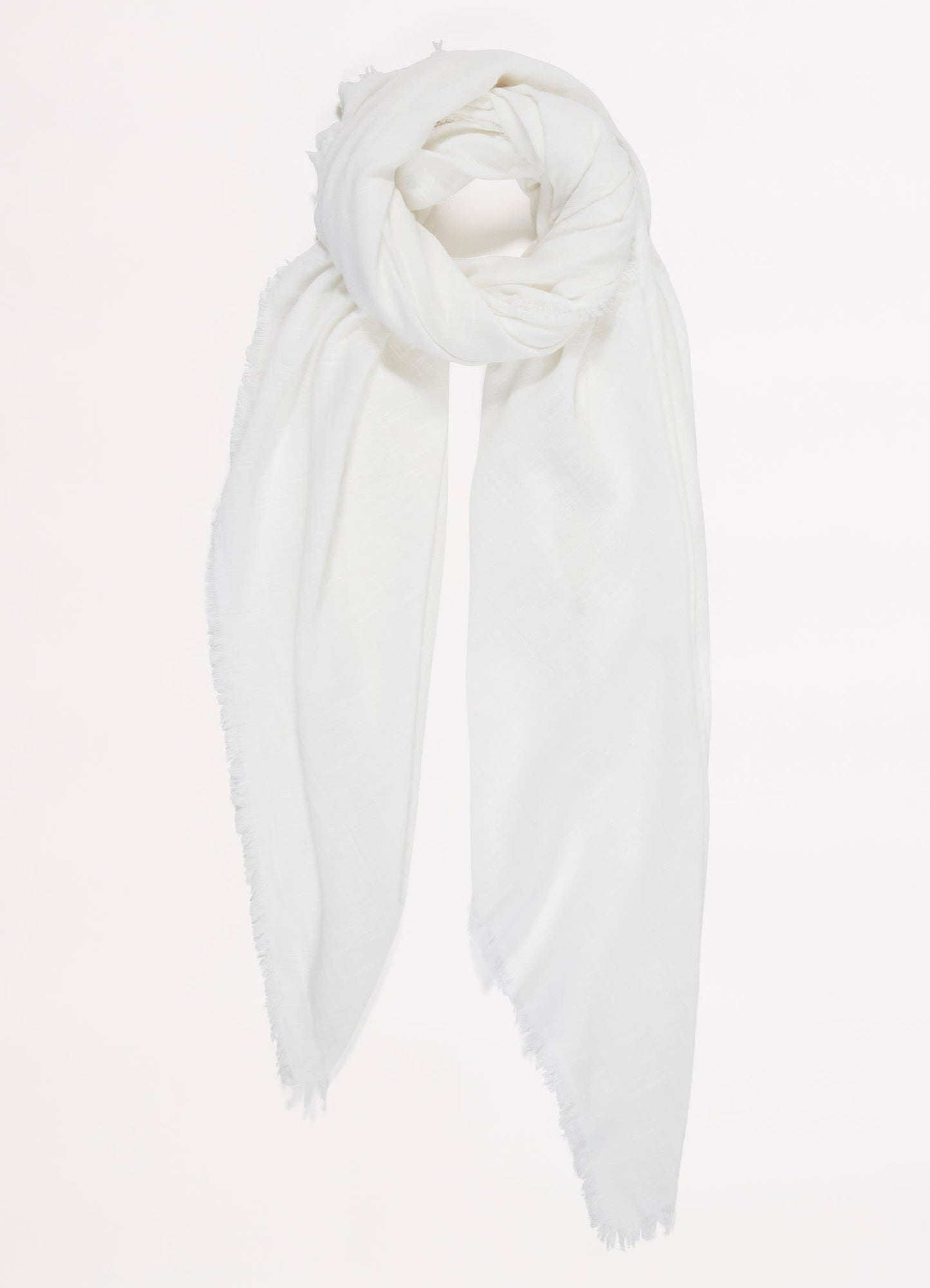 Textured Cotton Beach Wrap - White