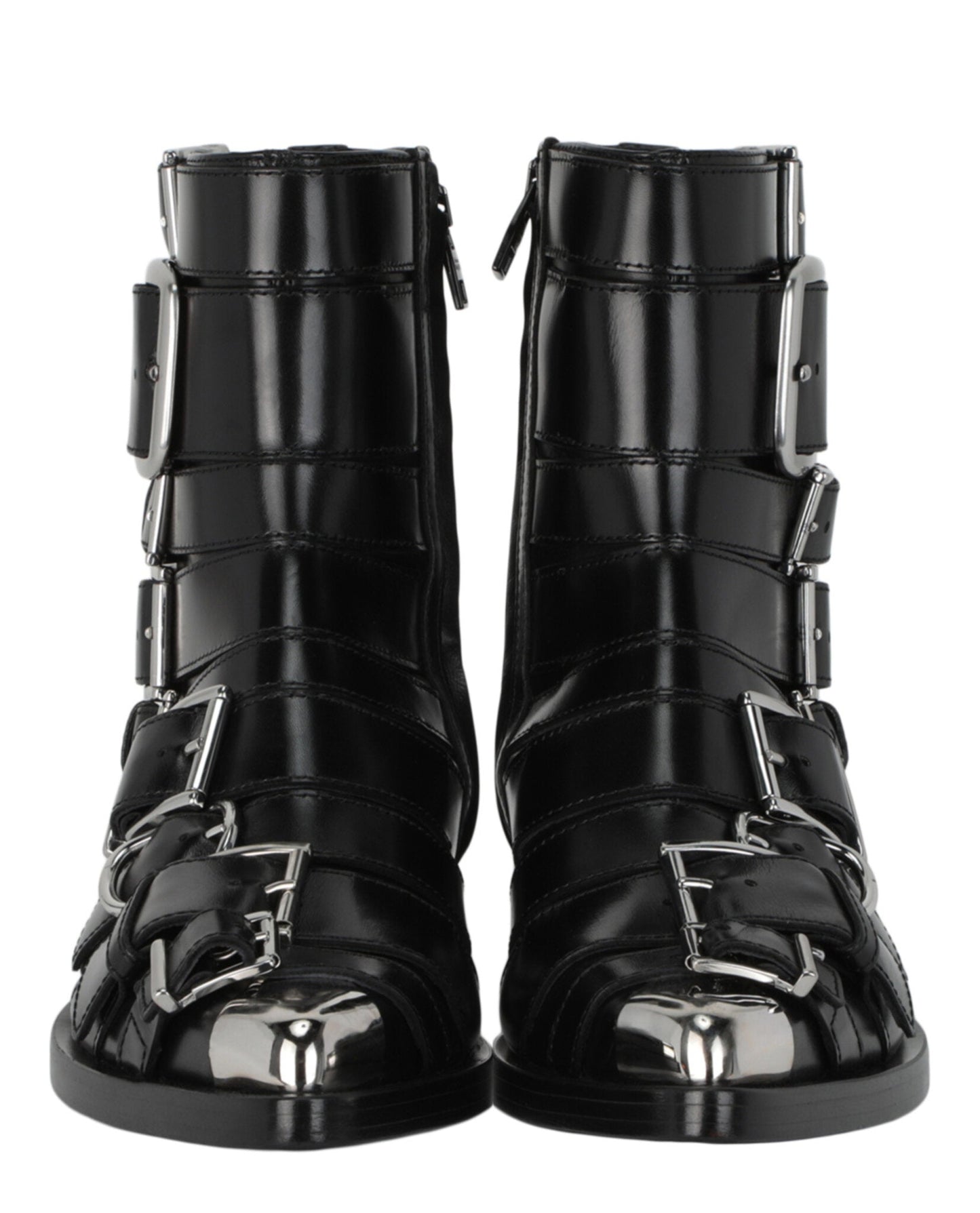 Alexander McQueen Strappy Punk Ankle Boots