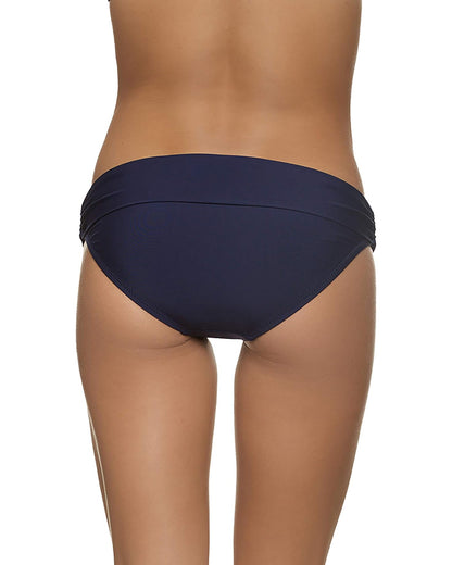 Helen Jon Resort Essentials Solid Fold-Over Hipster Bottom - Navy