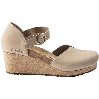 Birkenstock Mary P-Buckle Nubuck Leather Sandcastle