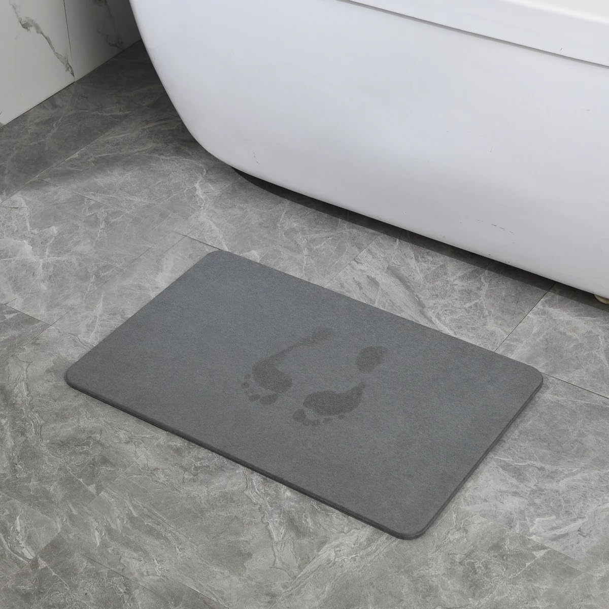 4 Colors! - 24'' x 15'' Diatomaceous Quick-Drying Stone Bath Mat