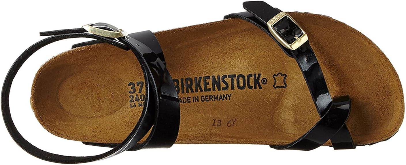 Birkenstock Yara Birko-Flor Patent Black Sandals