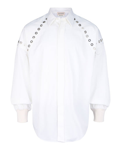 Alexander McQueen Grommet Detail Button-Up Shirt