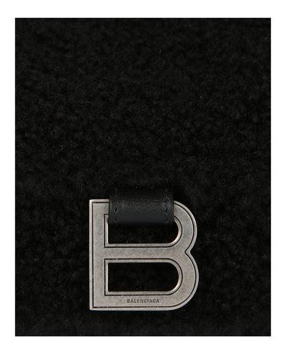 Balenciaga Crush Small Chain Bag With Faux Shearling