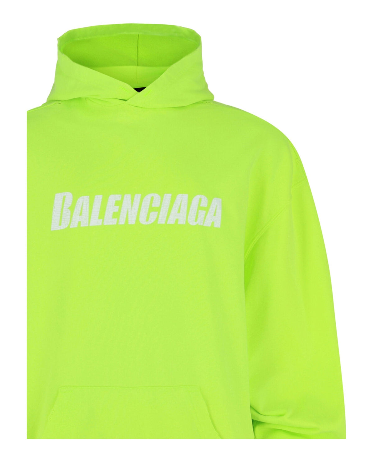 Balenciaga Caps Destroyed Graphic Print Hoodie