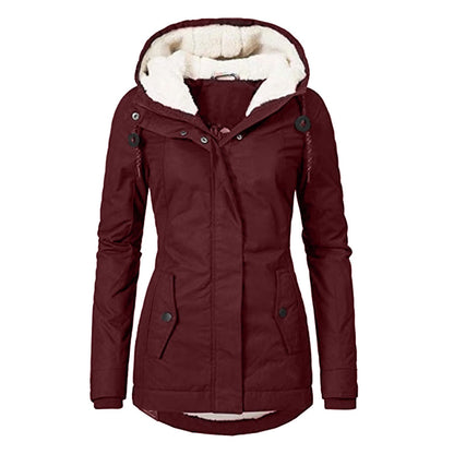 Women's Warm Hooded Fleece Jacket