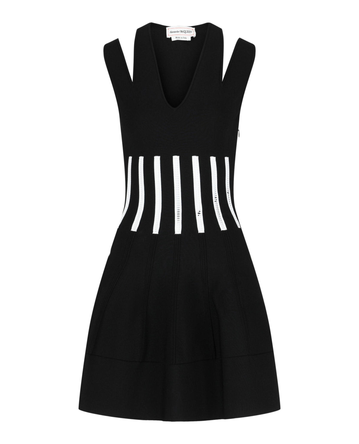 Alexander McQueen Coutout Shoulder Corset Mini Dress