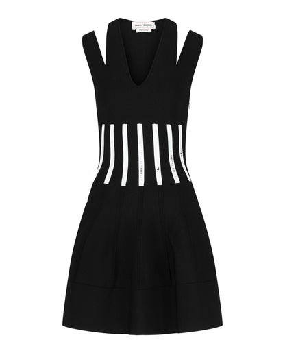 Alexander McQueen Coutout Shoulder Corset Mini Dress