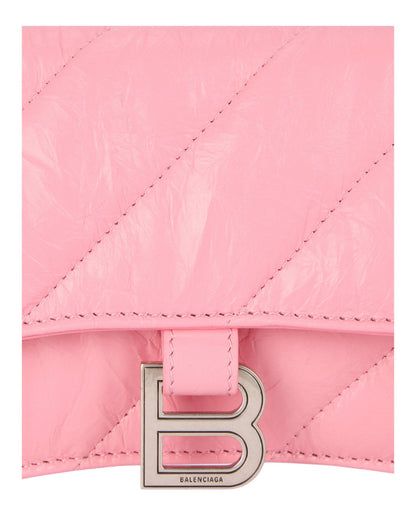 Balenciaga Xs Quilted Crush Leather Shoulder Bag