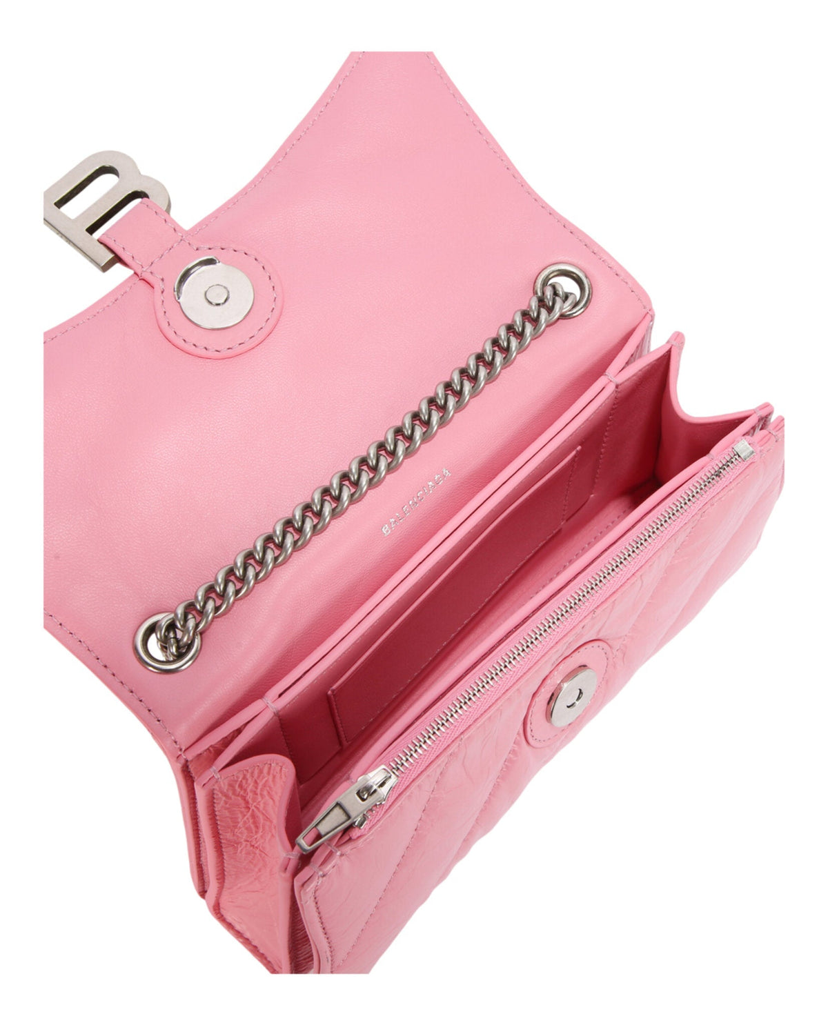 Balenciaga Xs Quilted Crush Leather Shoulder Bag