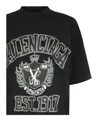 Balenciaga Oversized College Logo T-Shirt