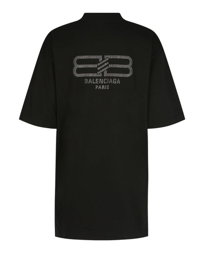 Balenciaga BB Paris Rhinestone T-Shirt