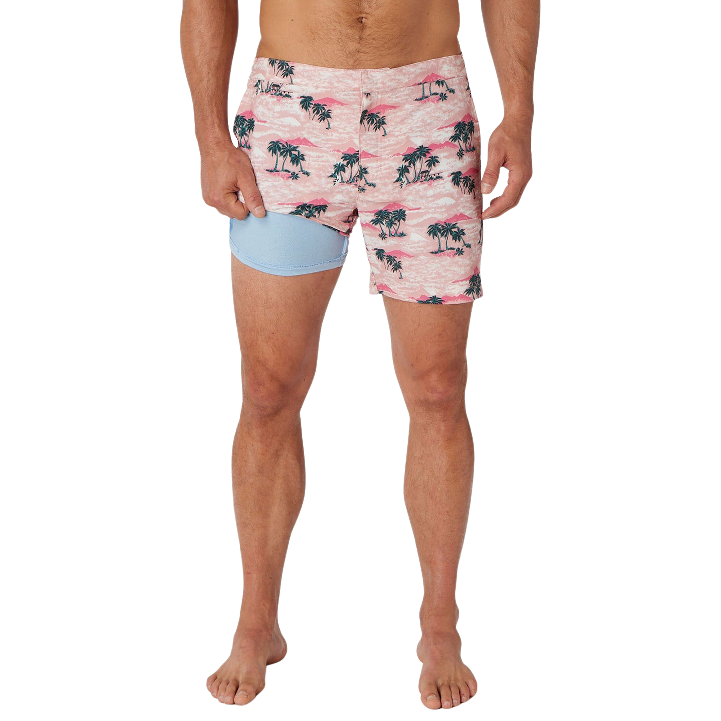 Fair Harbor The Sextant Men's Swim Trunk Boardshorts -  Pink Island Hopper - FINAL SALE
