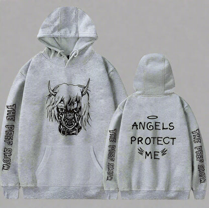 Angel and Devil Hoodie – Unisex Couple Graphic Pullover Sweatshirt