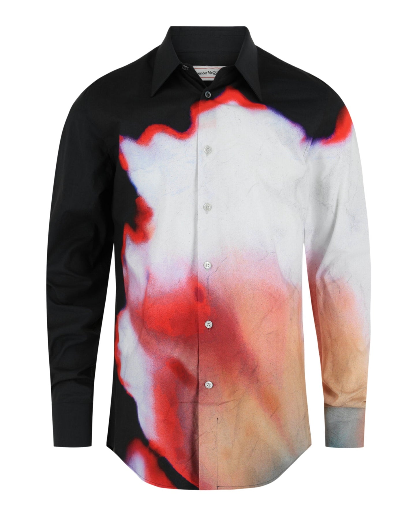 Alexander McQueen Solarized Floral Print Button Up Shirt