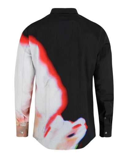 Alexander McQueen Solarized Floral Print Button Up Shirt
