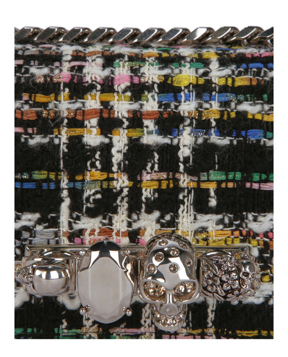 Alexander McQueen Mini Jewelled Tweed Shoulder Bag