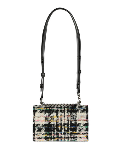 Alexander McQueen Mini Jewelled Tweed Shoulder Bag