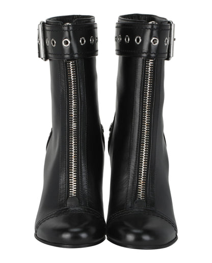 Alexander McQueen Buckle Detailed Ankle Boots
