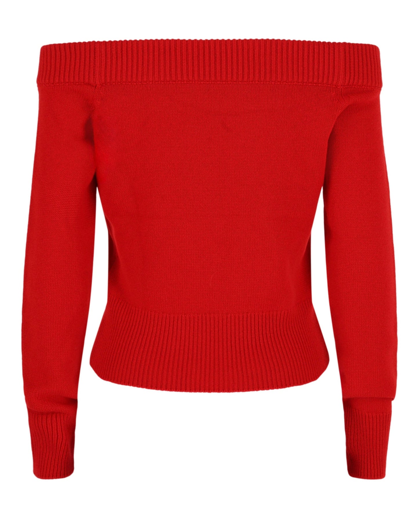 Alexander McQueen Off-the-Shoulder Wool and Cashmere Blend Sweater