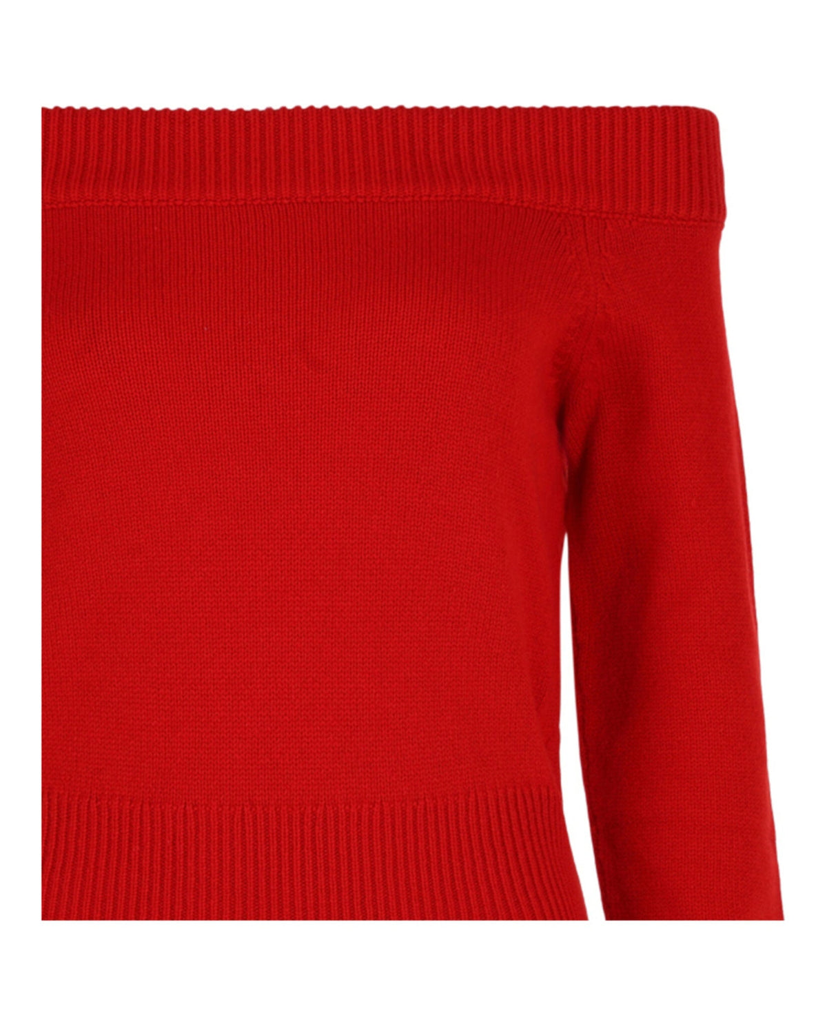 Alexander McQueen Off-the-Shoulder Wool and Cashmere Blend Sweater