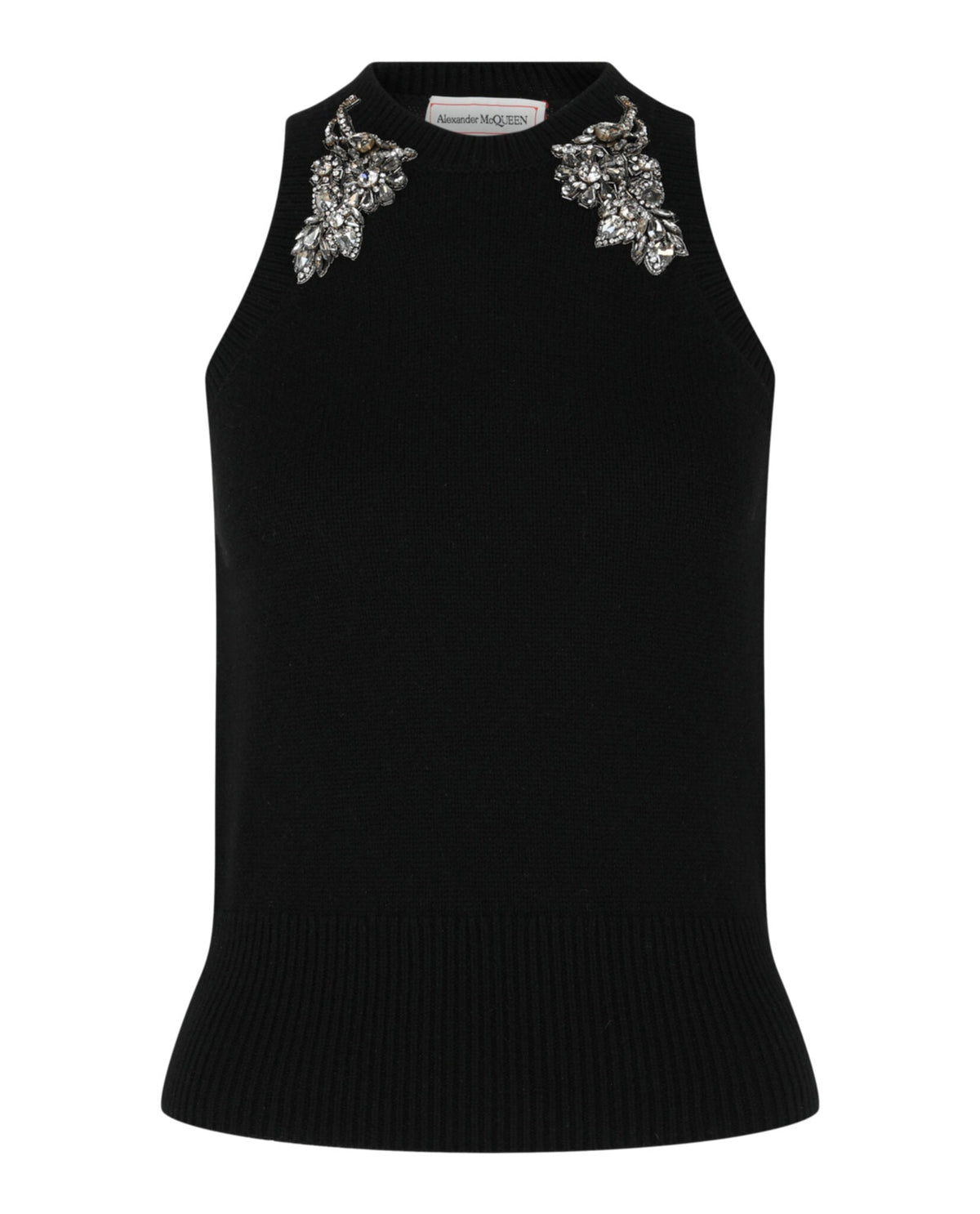 Alexander McQueen Crystal Embellished Racerback Tank Top