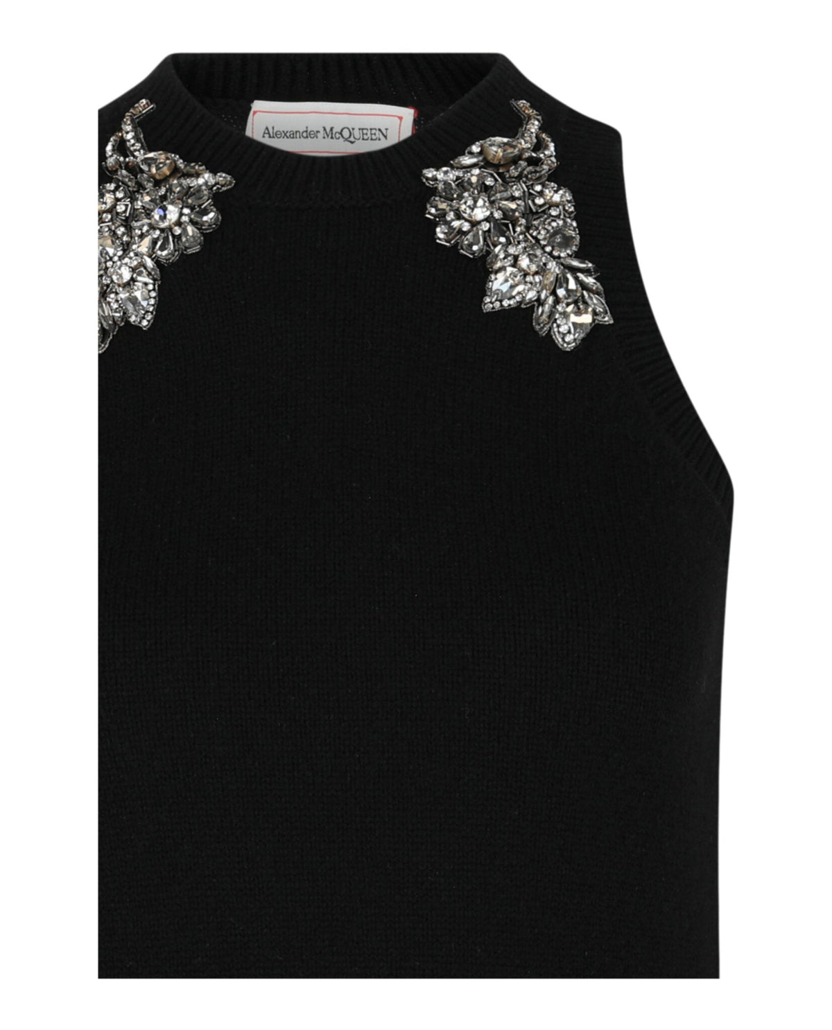 Alexander McQueen Crystal Embellished Racerback Tank Top