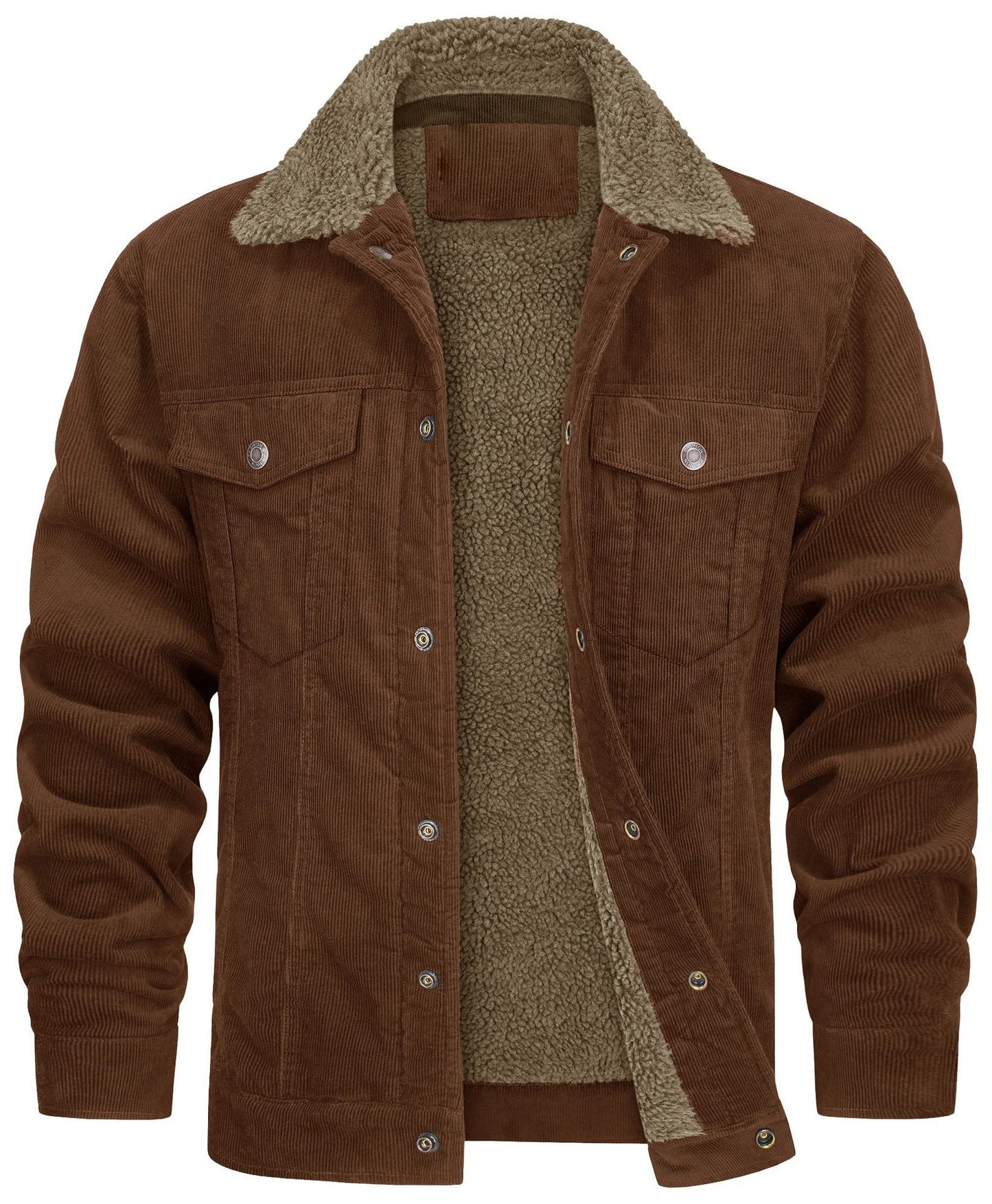 Corduroy Plush Lapel Jacket