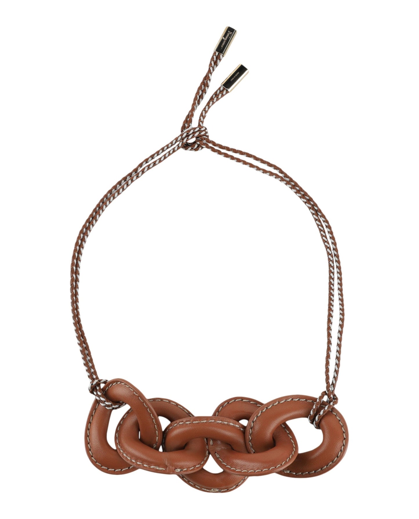 Ferragamo Sella Leather Choker Necklace
