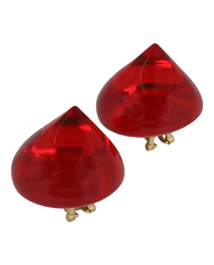 Ferragamo Large Sculptural Clip on Earrings